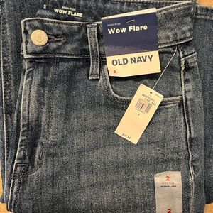 Old Navy Women's High-Rise Wow Flare Jeans - Dark Blue